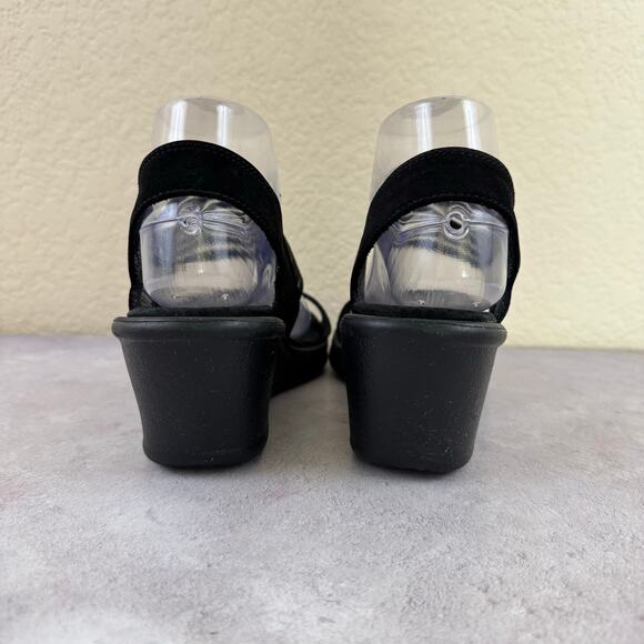 Skechers Rumblers Sci-Fi Wedge Sandal Black Memory Foam 38472 Women's Size 9 - Picture 3 of 13